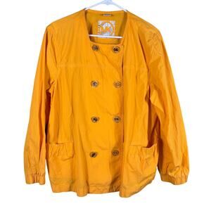 Michael Kors Women's Size 1X Yellow Double Breasted Coat Jacket